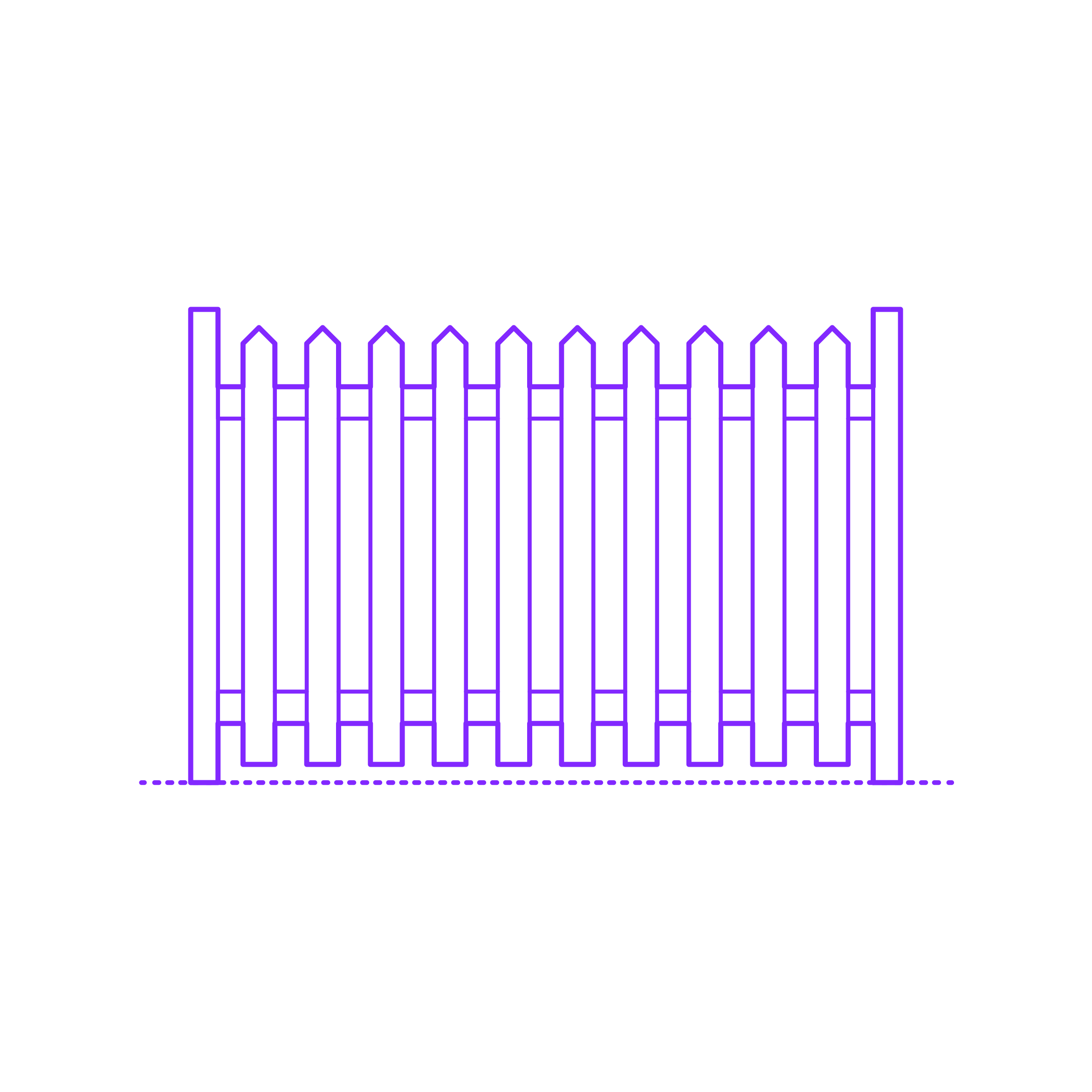 Buildings Fences Picket Fence Pointed Silhouette Svg Vector Free Vectors